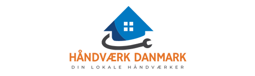 Håndværk Danmark Logo. Blå Hus Logo. Gaffelnøgle Logo. Værktøj Logo